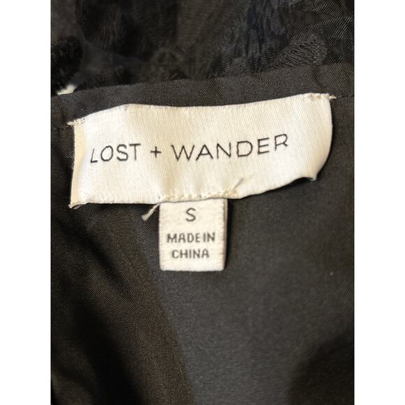 Lost + Wander Madonna Blossom Flutter Sleeve Organza Midi Dress Sz S Whimsygoth - Picture 7 of 8